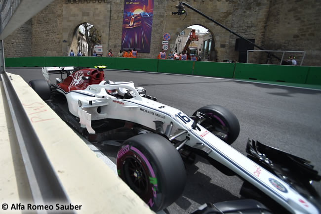 Charles Leclerc - Alfa Romeo Sauber - Entrenamientos GP - Azerbaiyán, Bakú 2018