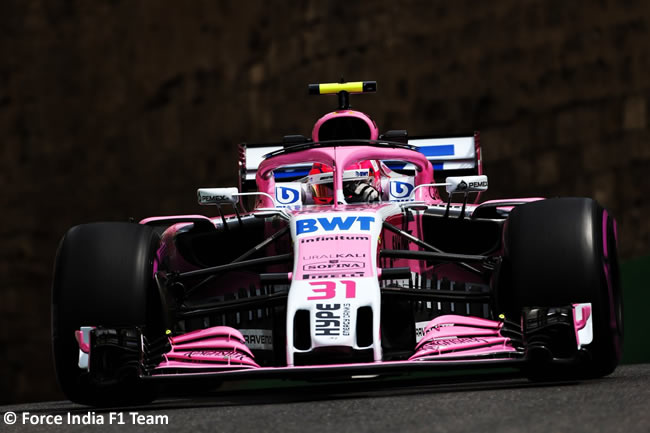 Esteban Ocon - Force India - Clasificación - GP - Azerbaiyán, Bakú 2018