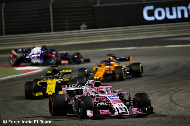 Esteban Ocon - Force India - GP Bahréin - Carrera - 2018