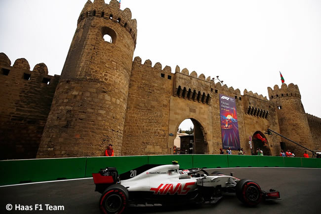 Kevin Magnussen - Haas - Entrenamientos GP - Azerbaiyán, Bakú 2018