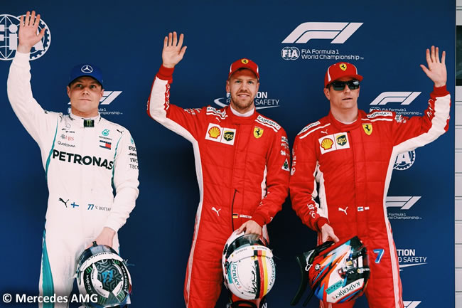 Valtteri Bottas - Sebastian Vettel - Kimi Raikkonen - Mercedes - GP China 2018 - Sábado - Clasificación