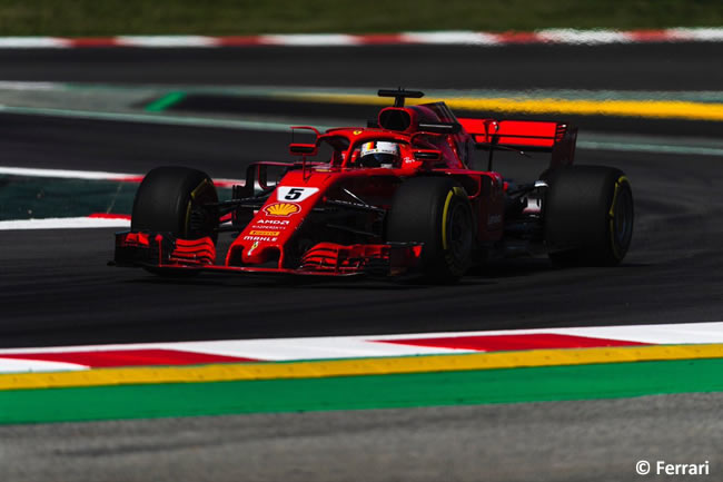 Sebastian Vettel - Scuderia Ferrari - Entrenamientos - Viernes - GP - España 2018