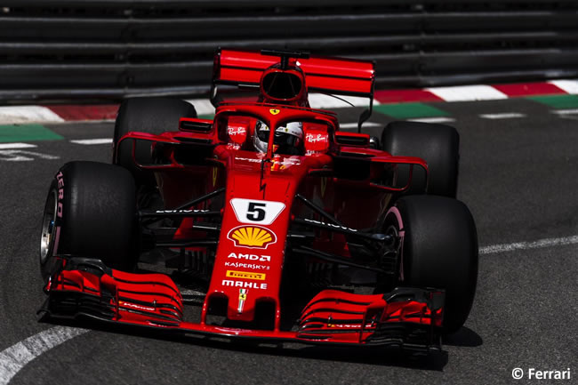 Sebastian Vettel - Scuderia Ferrari - Carrera GP - Mónaco 2018