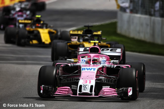 Esteban Ocon - Force India - Carrera GP - Canadá 2018