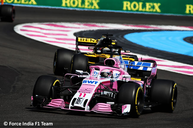 Sergio Pérez - Force India - Carrera GP - Francia 2018