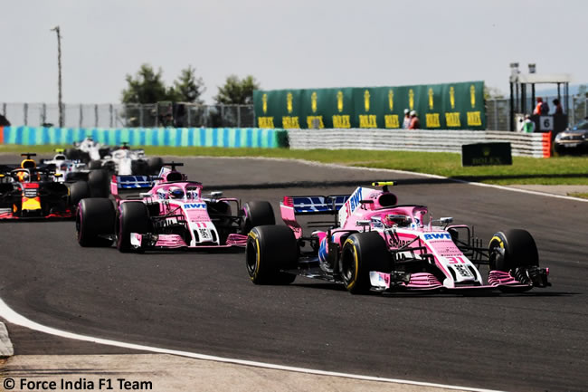 Esteban Ocon - Force India - Carrera GP Hungría 2018