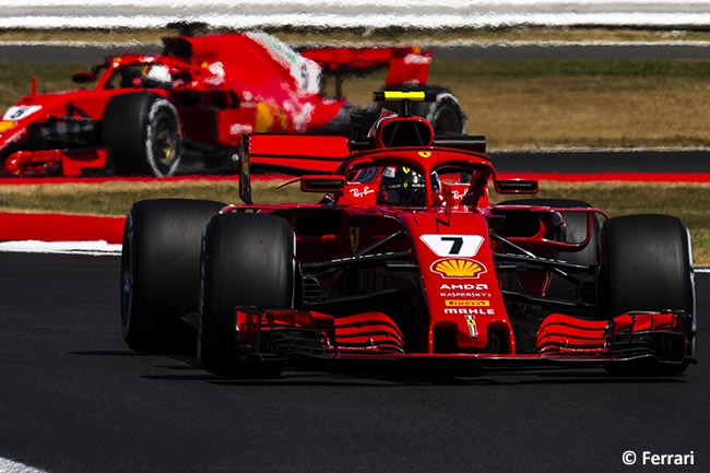 Kimi Raikkonen - Sebastian Vettel - Scuderia Ferrari - GP Gran Bretaña 2018 - Entrenamientos