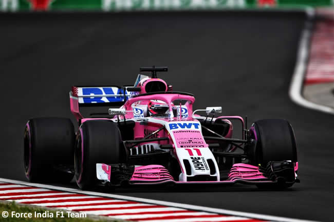 Sergio Pérez - Force India - Clasificación GP Hungría 2018