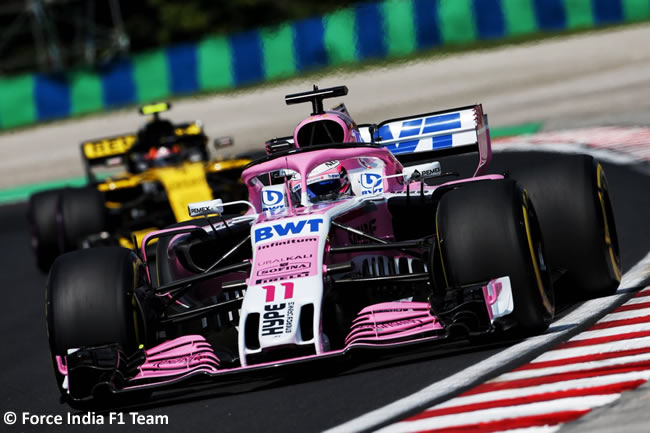 Sergio Pérez - Force India - Entrenamientos GP Hungría 2018