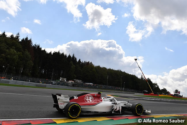 Charles Leclerc- Alfa Romeo Sauber - Entrenamientos Gran Premio Bélgica 2018