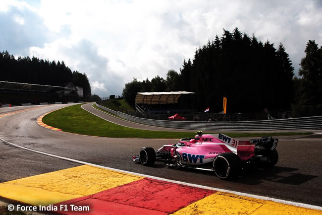 Esteban Ocon - Force India - Entrenamientos Gran Premio Bélgica 2018
