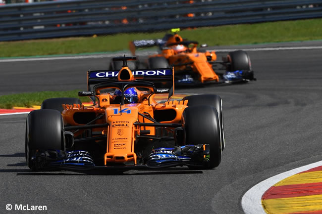 Fernando Alonso - Stoffel Vandoorne - McLaren - Entrenamientos Gran Premio Bélgica 2018