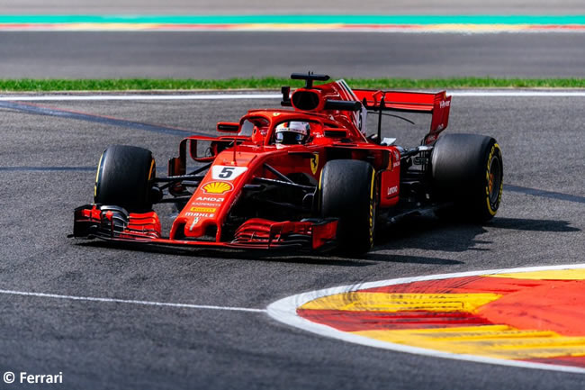 Sebastian Vettel - Scuderia Ferrari - Carrera Gran Premio Bélgica 2018