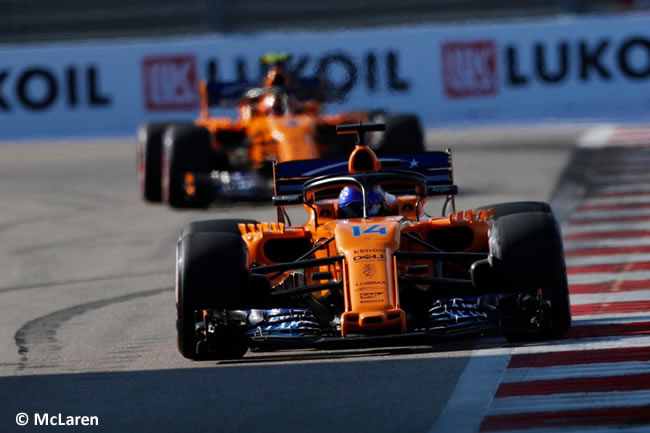 Fernando Alonso - Stoffel Vandoorne - McLaren - Clasificación GP Rusia 2018