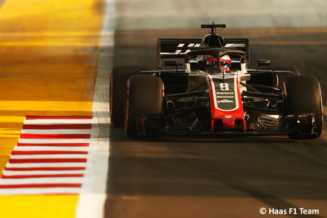 Romain Grosjean - Haas - Entrenamientos - GP Singapur 2018