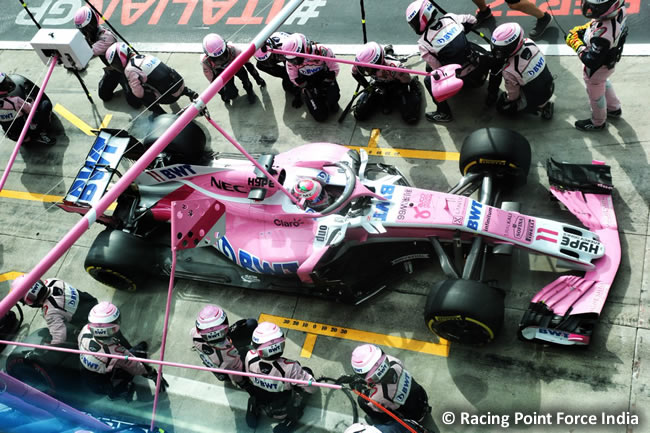 Sergio Pérez - Force India - Carrera Gran Premio Italia 2018