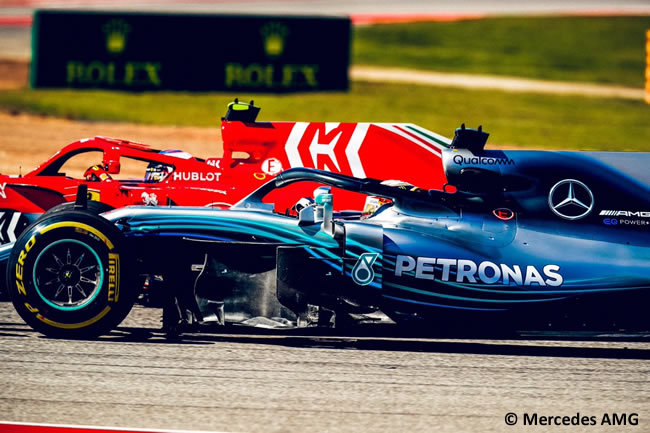 Lewis Hamilton - Kimi Raikkonen - Mercedes AMG - Carrera GP Estados Unidos 2018 -