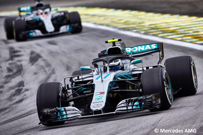 Valtteri Bottas - Lewis Hamilton - Mercedes AMG - Entrenamientos Gran Premio de Brasil 2018 - Interlagos