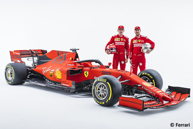 Ferrari - SF90 - Lateral 2019 - Sebastian Vettel - Charles Leclerc