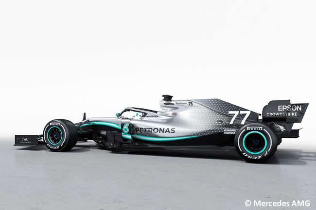 Mercedes - W10 - 2019 - Lateral 