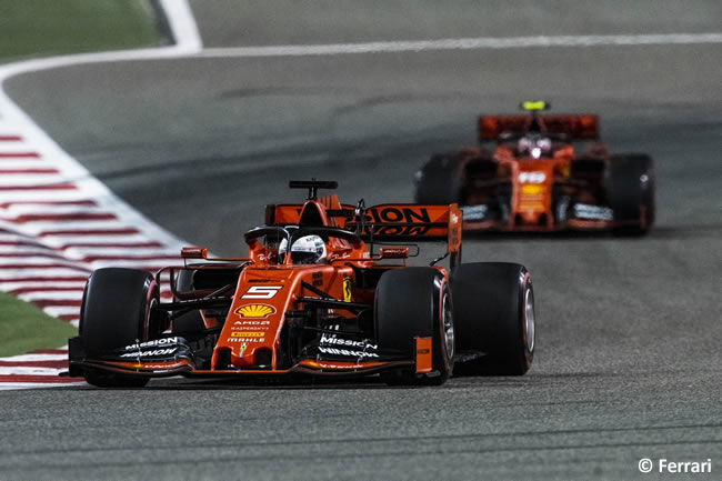 Sebastian Vettel - Charles Leclerc - Scuderia Ferrari - GP Bahréin 2019 - Entrenamientos 