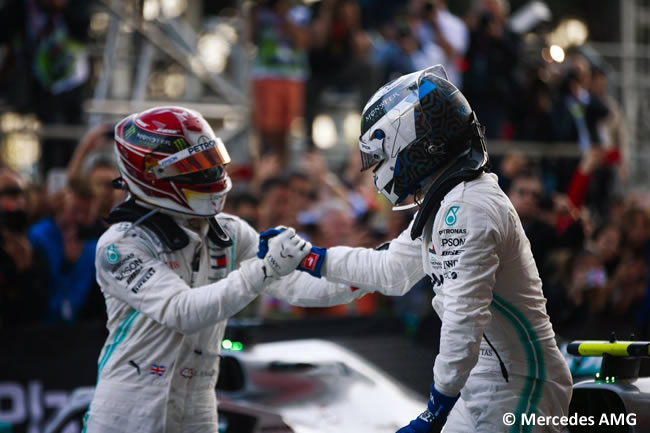 Valtteri Bottas Lewis Hamilton - Mercedes - GP - Azerbaiyán - Carrera - 2019