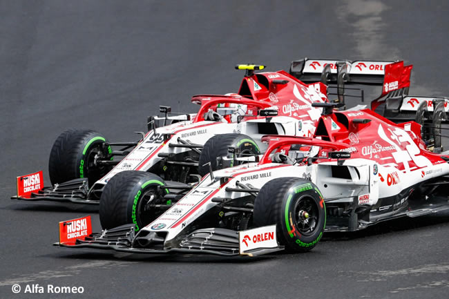 Kimi Raikkonen - Antonio Giovinazzi - Alfa Romeo - Carrera - GP de Hungría 2020