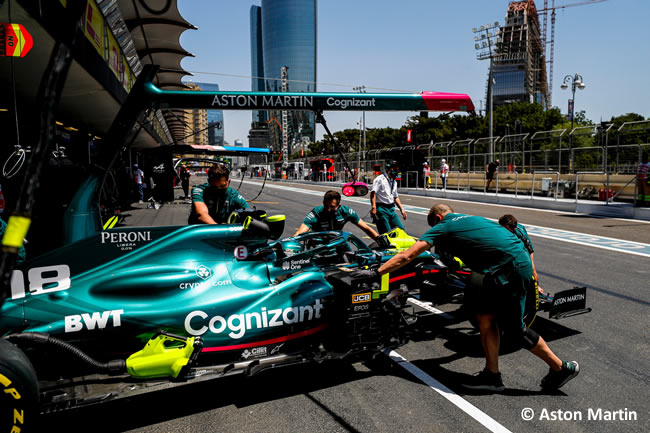 Lance Stroll - Aston Martin - Entrenamientos Libres - GP Azerbaiyán 2021