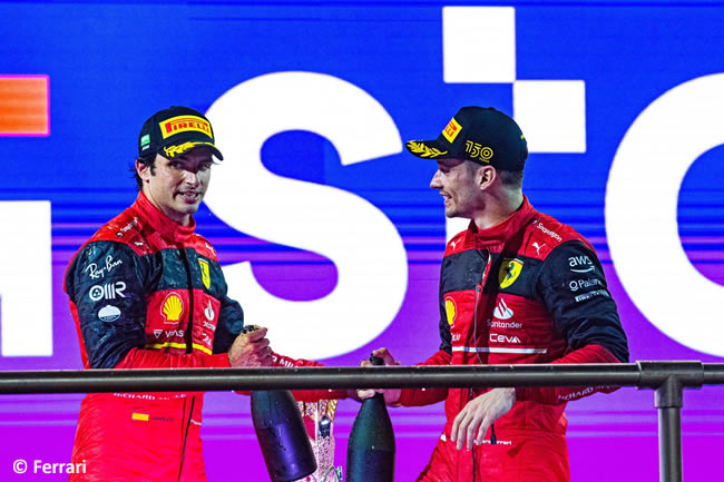 Carlos Sainz - Charles Leclerc - Ferrari - Carrera - GP Arabia Saudí 2022